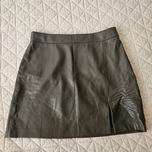 Faux leather mini skirt